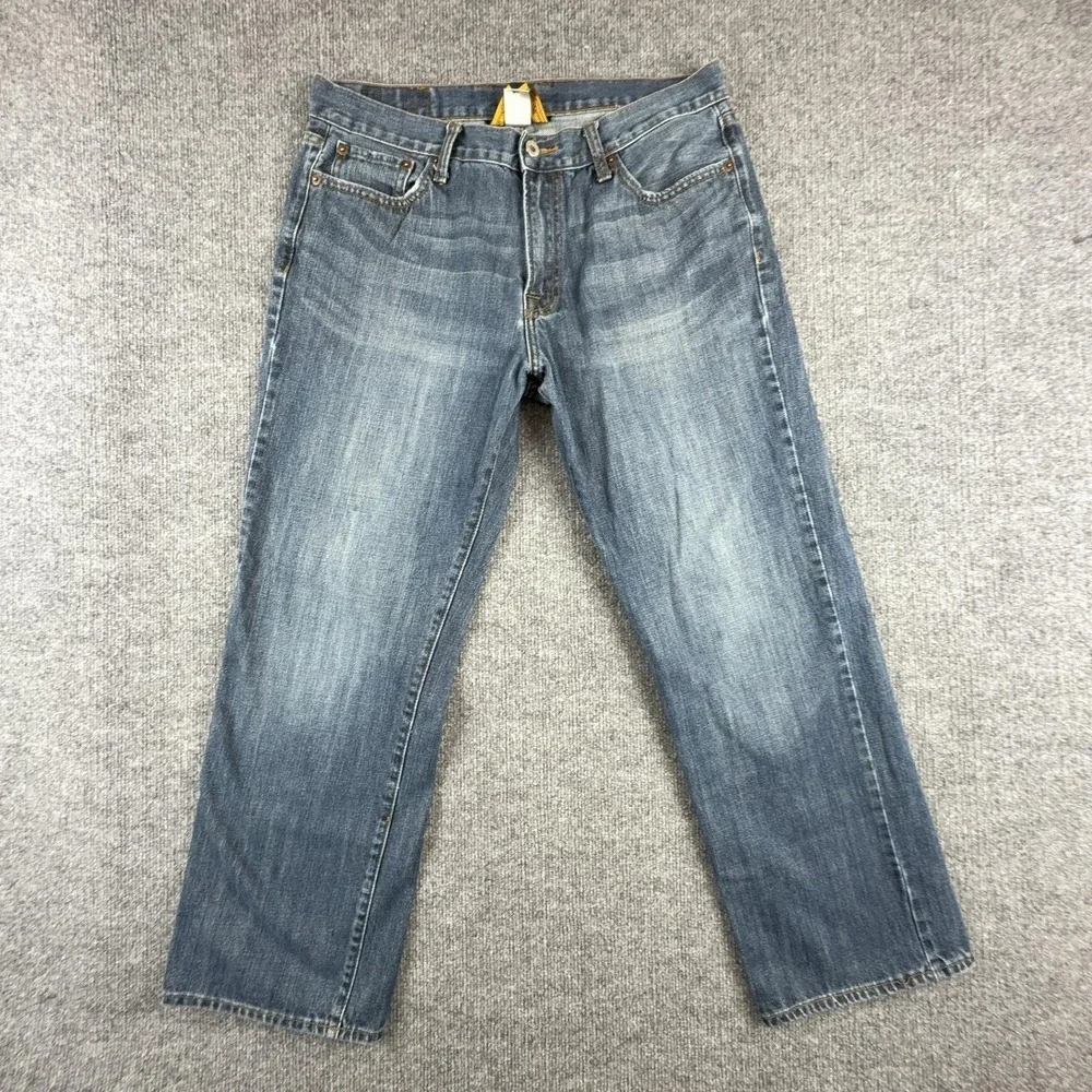 Lucky Brand Dungarees Jeans Mens 34x29 Blue Medium Wash Straight Denim Pants